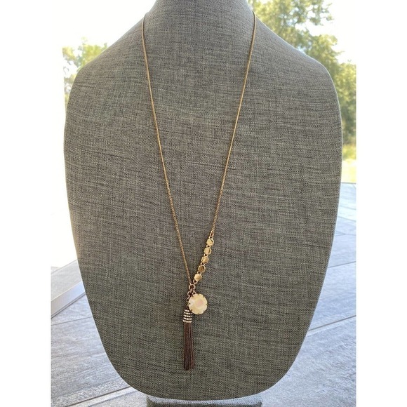 J. Crew Necklace Tussle Gold Tone Chain 30”+2” - Picture 2 of 11